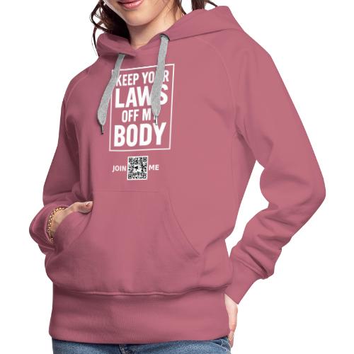 Laws Off (white, front-facing) - Women's Premium Hoodie