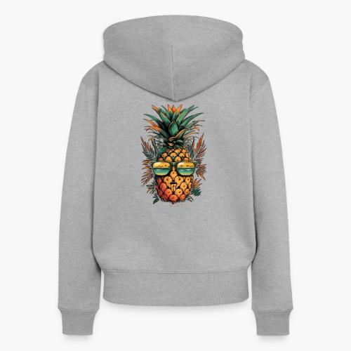 Cool Pineapple - Women's Premium Organic Zip Hoodie