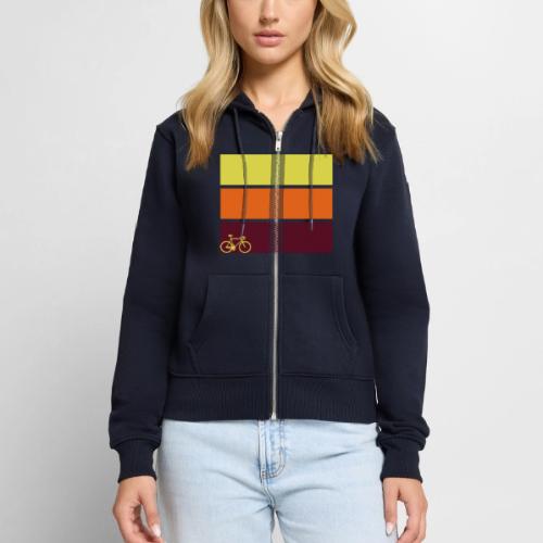 tricolor with bicycle - Women's Premium Organic Zip Hoodie