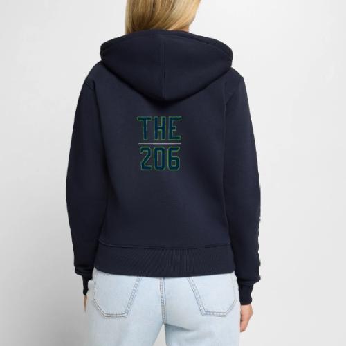THE | 206 - Washington Spirit Gear - Game Day Line - Women's Premium Organic Zip Hoodie