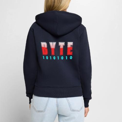 BYTE Binary Code Design - Women's Premium Organic Zip Hoodie