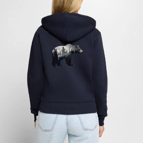 Forest Within the Bear - Women's Premium Organic Zip Hoodie