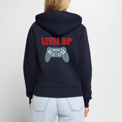 Level Up Gamer Controller Apparel - Women's Premium Organic Zip Hoodie