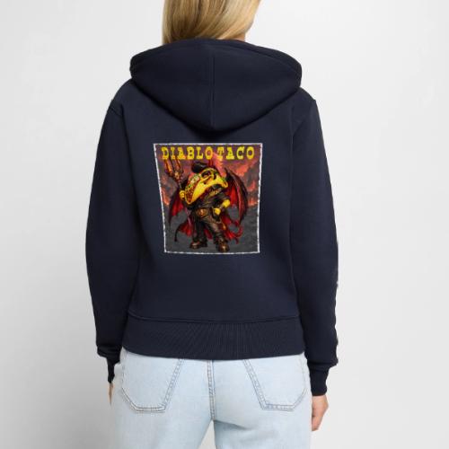 The Diablo Taco Spicy Demon Character - Women's Premium Organic Zip Hoodie