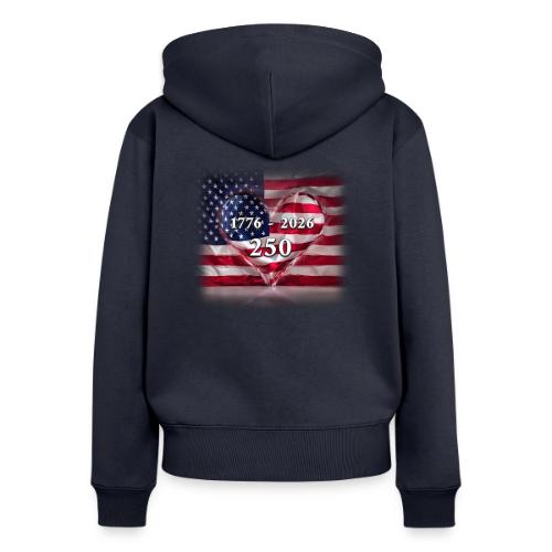 1776-2026 | 250 Years USA - Women's Premium Organic Zip Hoodie