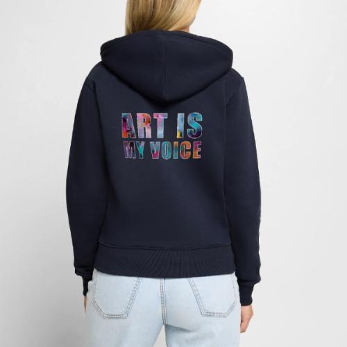 Art Is My Voice - Women's Premium Organic Zip Hoodie