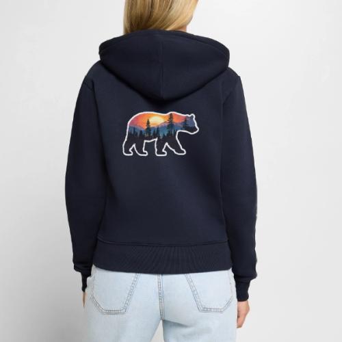 Mountain Spirit Bear - Women's Premium Organic Zip Hoodie