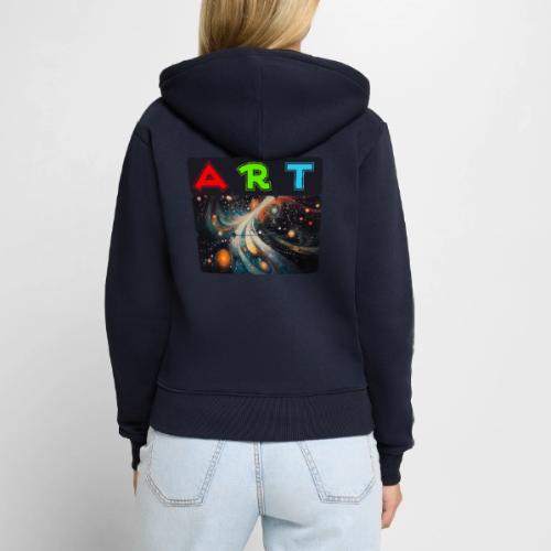 Swirls of Colorful Art - Women's Premium Organic Zip Hoodie