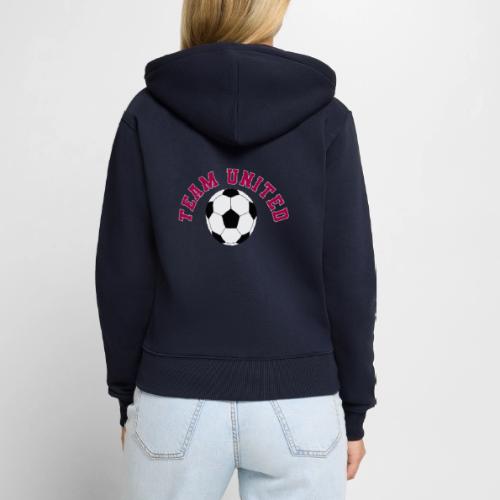 Team United Soccer Ball Sports Design - Women's Premium Organic Zip Hoodie