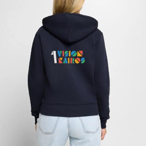 1 Vision 1 Kairos (Dark) - Women's Premium Organic Zip Hoodie