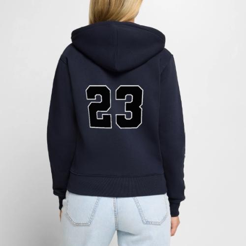 Varsity Number 23 Athletic Style - Women's Premium Organic Zip Hoodie