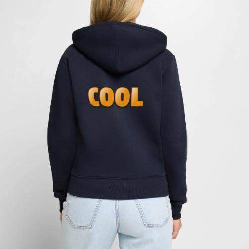 Cool 3D Word Design – Bold Chill Style - Women's Premium Organic Zip Hoodie