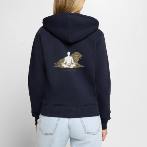 Silence Builds Kings Meditation Lion - Women's Premium Organic Zip Hoodie