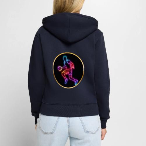 Basketball: Neon Dribble Pulse - Women's Premium Organic Zip Hoodie