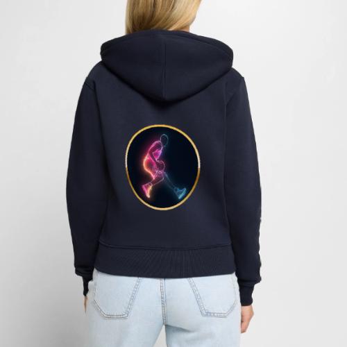 Basketball: Golden Court Glow - Women's Premium Organic Zip Hoodie