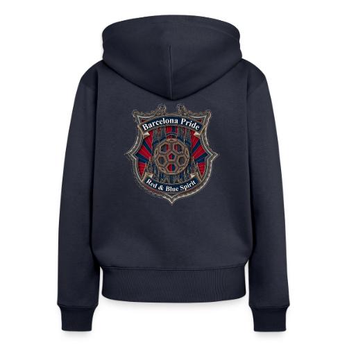 Barcelona Scarlet Pride T Shirt, Soccer City Gift - Women's Premium Organic Zip Hoodie