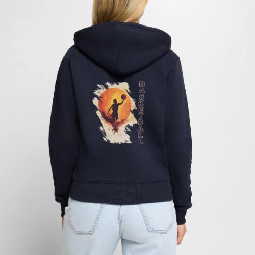 Basketball Stride - Women's Premium Organic Zip Hoodie