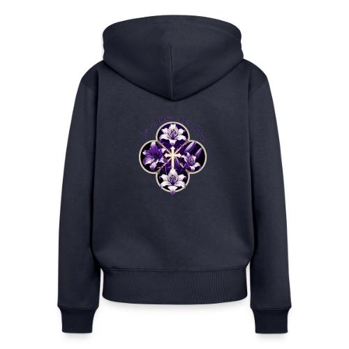 Easter Eternal Bloom Lily Crown T Shirt, Gift - Women's Premium Organic Zip Hoodie