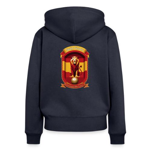 Spain Lion Victory T-Shirt, Flag Pride Crest Gift - Women's Premium Organic Zip Hoodie