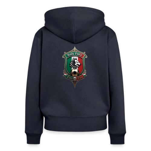 Italy heritage Wolf Fury Tee, Pride Badge Gift - Women's Premium Organic Zip Hoodie