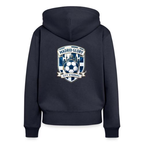 Madrid Skyline Glory T Shirt, Madrid Fan Gift - Women's Premium Organic Zip Hoodie