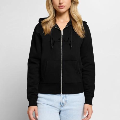 Bicycle Hearbeat - Women's Premium Organic Zip Hoodie