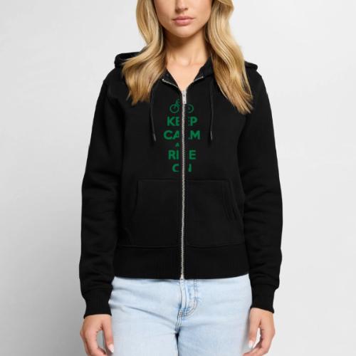 keep_calm_and_ride_on - Women's Premium Organic Zip Hoodie