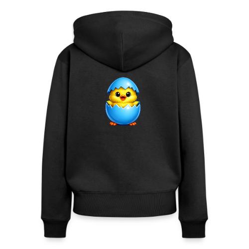 Easter Chick Blue - Women's Premium Organic Zip Hoodie