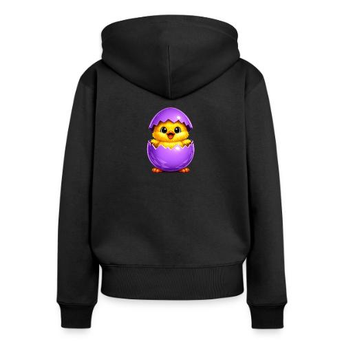 Easter Chick Purple - Women's Premium Organic Zip Hoodie