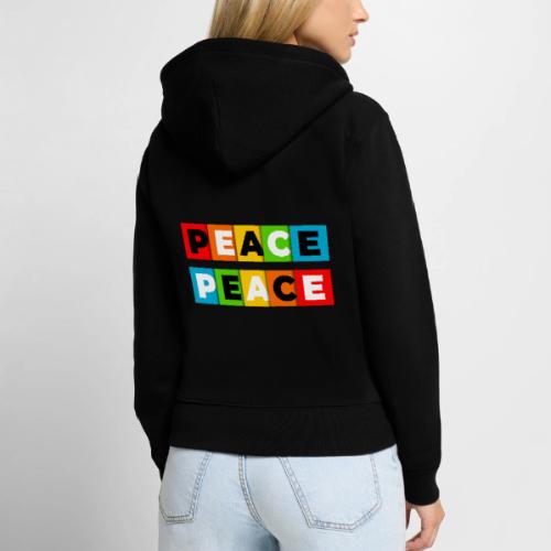Colorful Peace - Women's Premium Organic Zip Hoodie