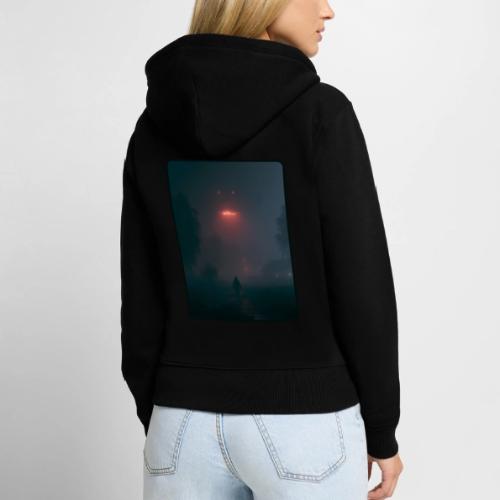 Mysterious UFO Encounter Design - Women's Premium Organic Zip Hoodie