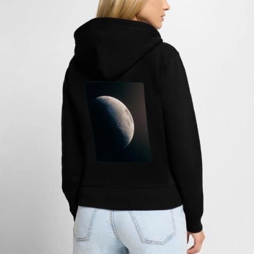 Crescent Moon Celestial Artwork - Women's Premium Organic Zip Hoodie