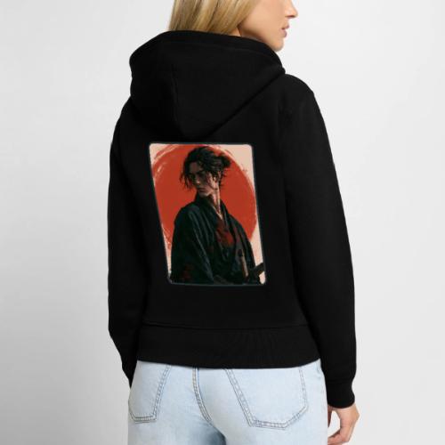 Samurai Beneath the Red Sun - Women's Premium Organic Zip Hoodie