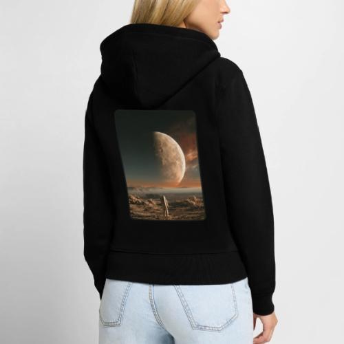 Astronaut on an Alien Moon - Women's Premium Organic Zip Hoodie