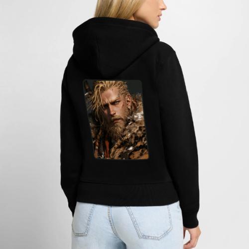 Battle-Scarred Viking Warrior - Women's Premium Organic Zip Hoodie