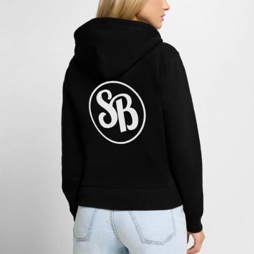 SB Logo white 3 - Women's Premium Organic Zip Hoodie