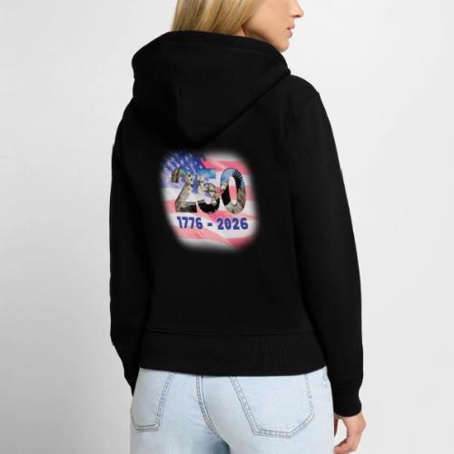 1776 - 2026 | 250 Years USA - Women's Premium Organic Zip Hoodie