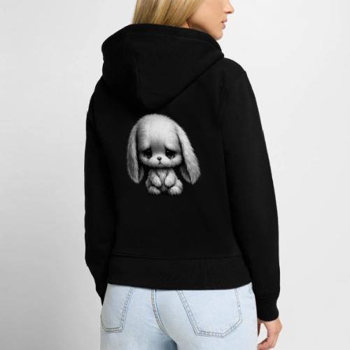 Sad Puppy Meme with Puppy Standing - Women's Premium Organic Zip Hoodie