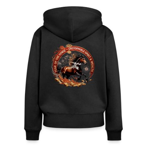 Year of the Horse Fiery Spirit T Shirt, Lunar New - Women's Premium Organic Zip Hoodie