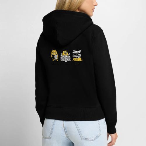 Funny Student Study Panic Fail Back To School - Women's Premium Organic Zip Hoodie