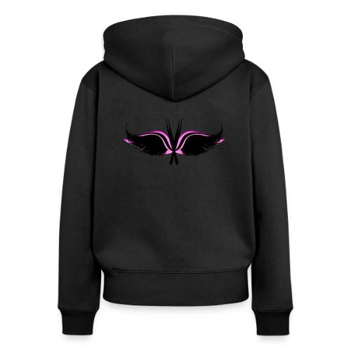 Lash Tweezer Wings black - Women's Premium Organic Zip Hoodie