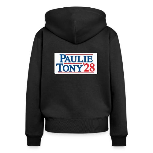 Paulie and Tony for Co-President 2028 - Women's Premium Organic Zip Hoodie