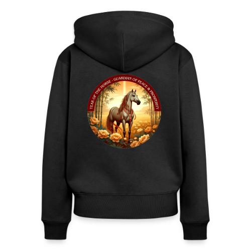 Year of the Horse Guardian T Shirt, Lunar New Year - Women's Premium Organic Zip Hoodie