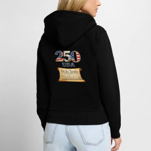 250th anniversary celebration of America - Women's Premium Organic Zip Hoodie