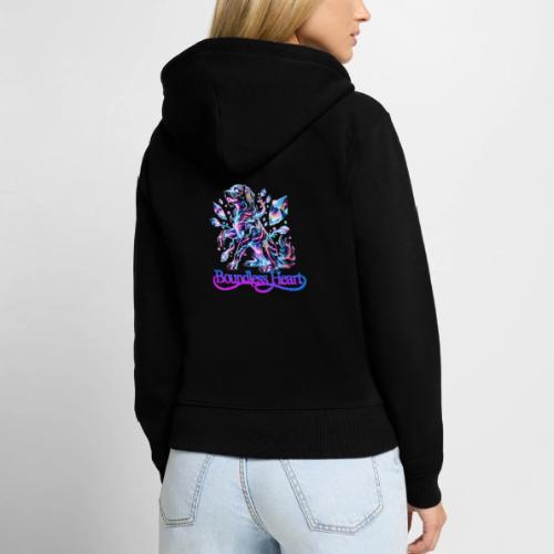 Boundless Heart Neon Galaxy Dog Shirt - Women's Premium Organic Zip Hoodie