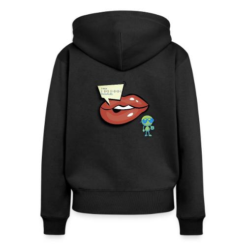 Smoon City_I wear lipstick - Women's Premium Organic Zip Hoodie