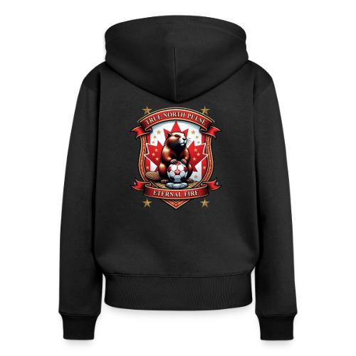 Canada Beaver Crest T-Shirt, Pride Badge Gift - Women's Premium Organic Zip Hoodie