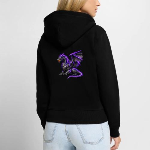 Neon Dragon at Rest - Women's Premium Organic Zip Hoodie