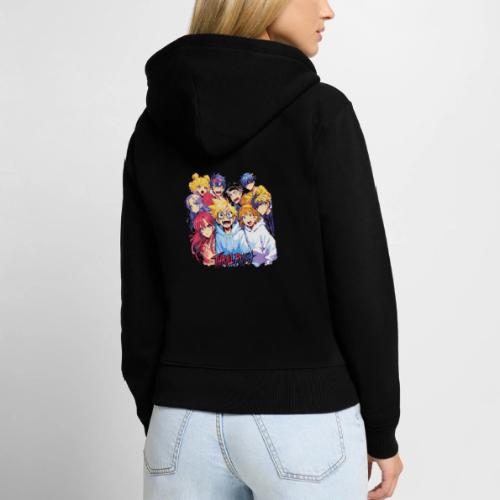 Thrill Rush Anime Squad Streetwear - Women's Premium Organic Zip Hoodie