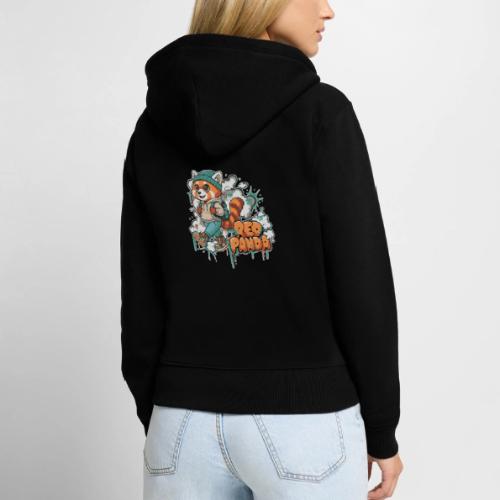 Red Panda Street Graffiti Vibes - Women's Premium Organic Zip Hoodie